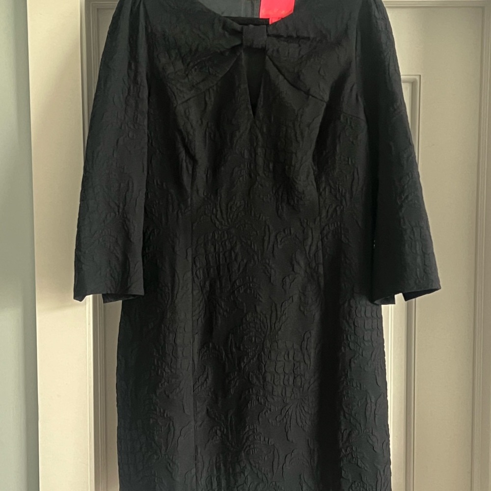 Lilly Pulitzer Black Textured Long Sleeve Dress